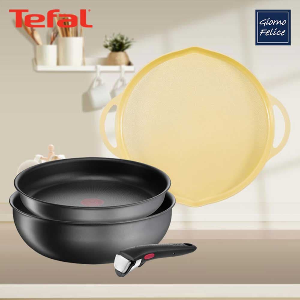 테팔 매직핸즈 인덕션 그레이 블로커 트라이미 3P 세트+죠르노펠리체 인덕션 멀티 그리들 34cm 옐로 TFC-BLMH3IGY